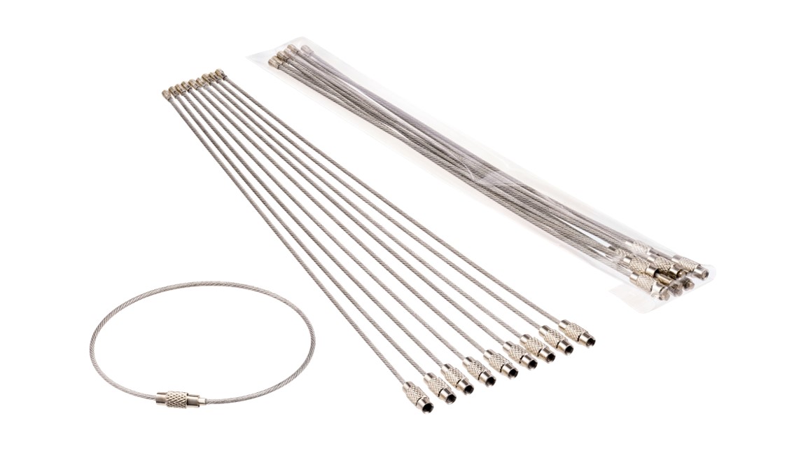 Wire key ring coated