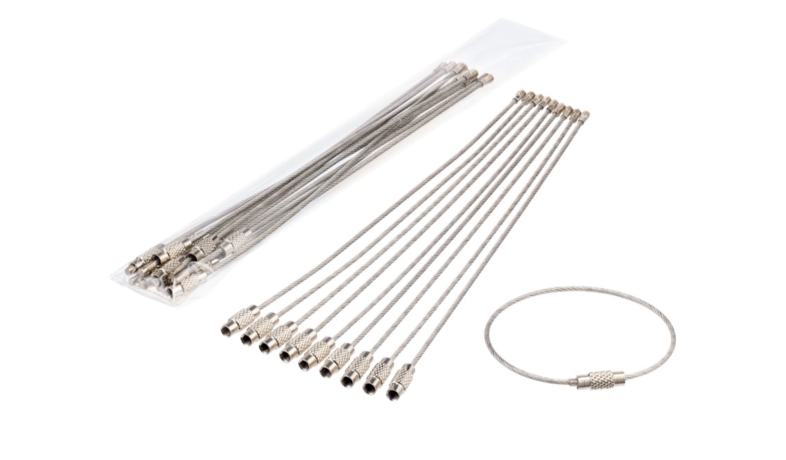 Wire key ring coated