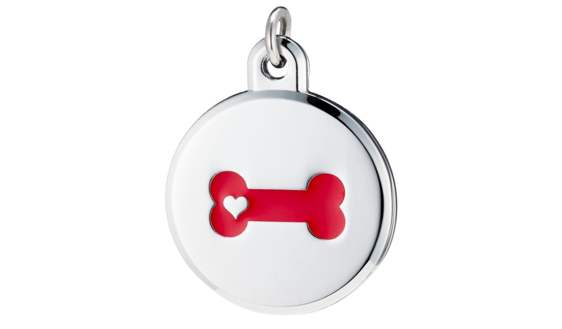 Red colored bone pendant