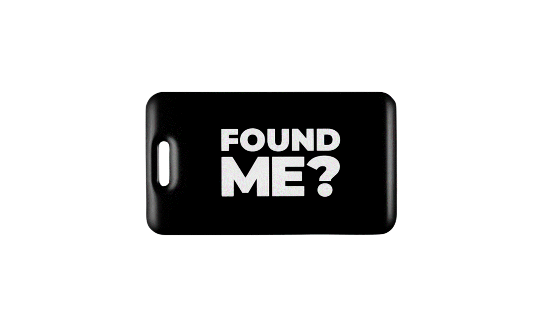 Black large rectangle plastic Tag