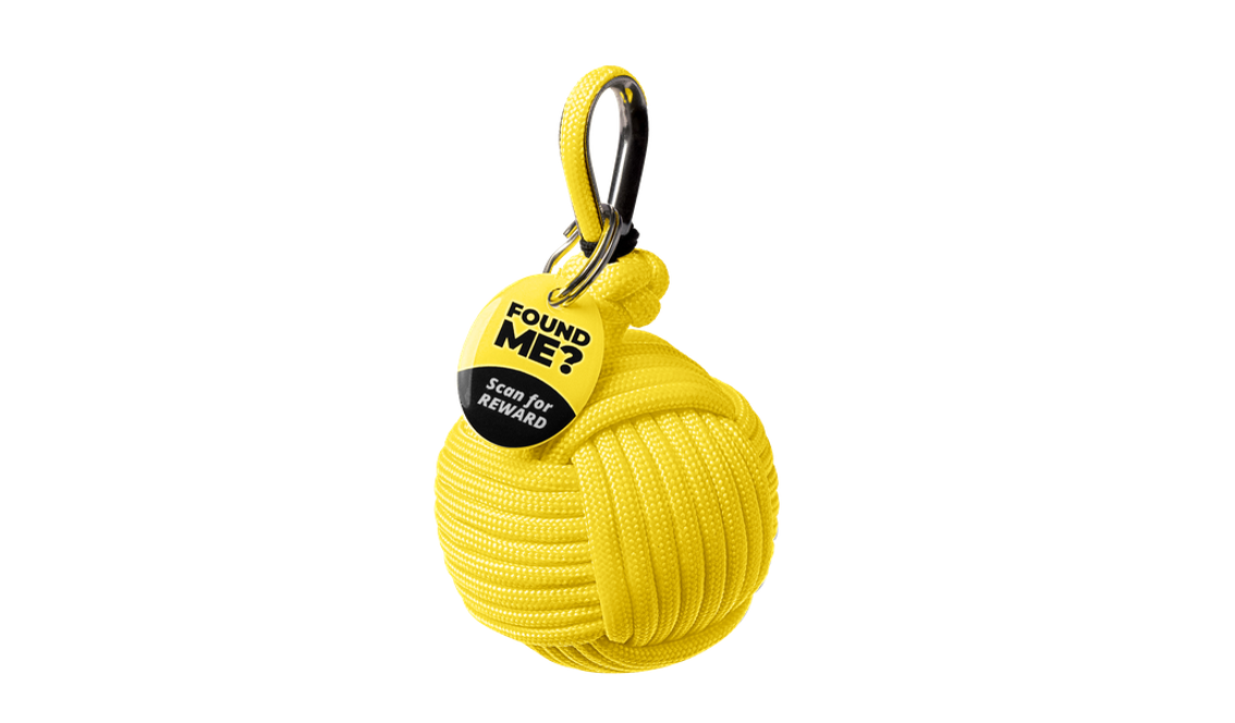 Yellow floating key chain